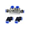Primefit Air Push to Connect Splitter/Manifold Block Assembly with 6 Fittings PCKIT6